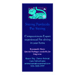 Cute Kitty Sitting Purrfectly Pet sitting rack car Personalized Rack Card