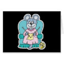 cute knitting mouse cards