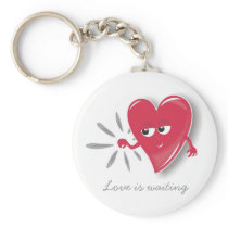 cute 'knock knock' heart keychain