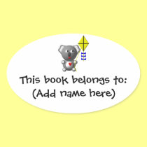 Cute Koala flying a kite stickers