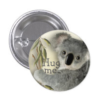 Cute Koala Hug Me Button