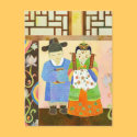 Cute Korean Bride & Groom: Save the Date Postcard by daphne1024 Cute Korean Bride & Groom: Save the Date Postcard