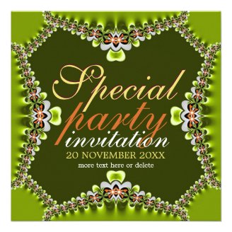  Stylish Teal & Gold Dinner Party Invitations 
