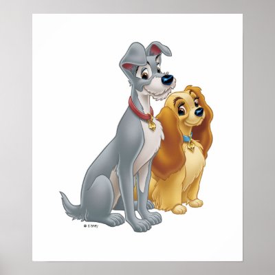 Cute Lady and the Tramp Disney posters