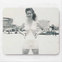 cute lady bathing suit mousepads