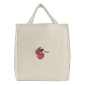 Cute Lady Love Bug Tote embroidered bags