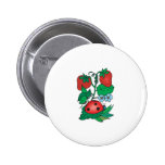cute ladybug and strawberries buttons