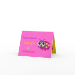 Cute Ladybug Birthday Invitation Card