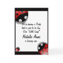 Cute Ladybug Birthday Invitation Template cards