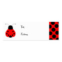 Cute Ladybug Gift Tags