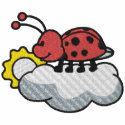 Cute Ladybug in Sky embroidered shirts by silly_strings Cute Ladybug in Sky embroidered shirts