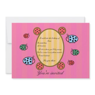 Cute ladybug invitation invitation