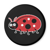 Cute Ladybug Refrigerator Magnet