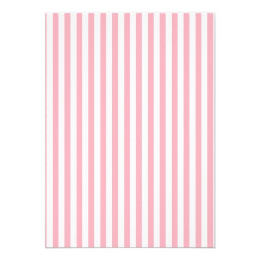 Cute Ladybug on Bubble Gum Pink Stripes Custom Announcements