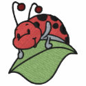 Cute Ladybug on Leaf embroidered shirts by silly_strings Cute Ladybug on Leaf embroidered shirts