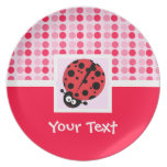 Cute Ladybug Party Plate