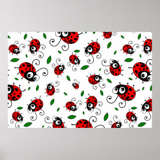 Cartoon Ladybug Posters, Cartoon Ladybug Prints, Art Prints, \u0026 Poster Designs  Zazzle