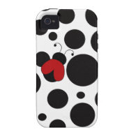 Cute Ladybug Polka Dots iPhone 4 Cases