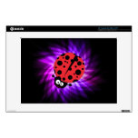 Cute Ladybug; Purple Skins For 13" Laptops