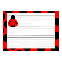 Cute Ladybug Recipe Card Business Cards