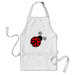 Cute Ladybug - Red and Black Aprons