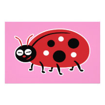 Cute Ladybug Stationery Design