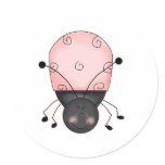 Cute Ladybug Round Stickers