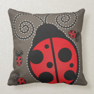 Cute Ladybug Throw Pillow throwpillow