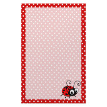 Cute ladybug writing paper custom stationery