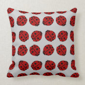 Cute Ladybugs American MoJo Pillow throwpillow