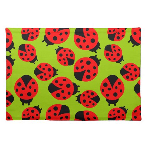 Cute Ladybugs Cloth Placemat Zazzle