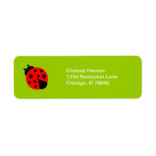 Cute Ladybugs Custom Return Address Label