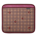 Cute Ladybugs grid pattern Sleeves For iPads