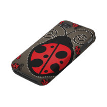 Cute Ladybugs iPhone 4 Case-Mate Tough