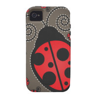 Cute Ladybugs iPhone 4 Case-Mate Tough