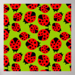 Cute Ladybugs Poster