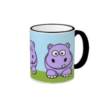 Cute Lavender Hippo Coffee Mug