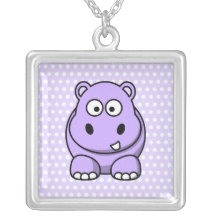 Cute Lavender Hippo Jewelry