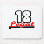 Cute, "Legal 18" design Mousepads
