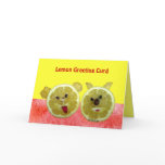 Cute Lemon Greeting Curd Card cards