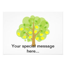 Cute Lemon Tree Personalized Announcement