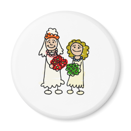Cute Lesbian Brides Fridge Magnets Cute Lesbian Brides Fridge Magnets