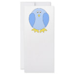 Cute Light Blue Bird Cartoon. Rack Cards