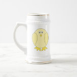 Cute Light Yellow Bird. Cartoon Chick. Coffee Mug