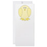 Cute Light Yellow Bird. Cartoon Chick. Full Color Rack Card