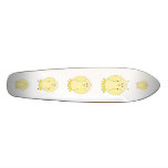Cute Light Yellow Bird. Cartoon Chick. Custom Skate Board