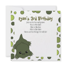 Cute Lil' Alligator invitations