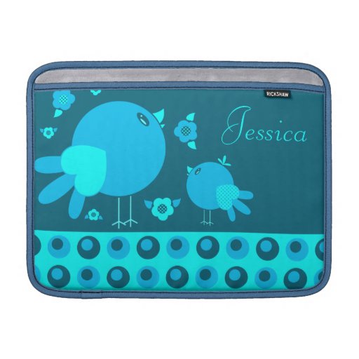 Cute lil Birdie MacBook Air Sleeve Blue2