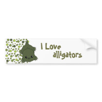 Cute Lil' Gator Cutie bumper stickers by candystore Cute Lil' Gator Cutie bumper stickers
