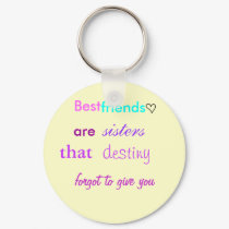 cute lil heart, Best , friends, are , sisters, ... keychains